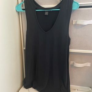 Charcoal/black cut out tank top